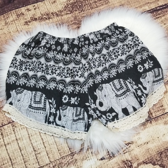 Pants - Boho Elephant Shorts from Thailand
